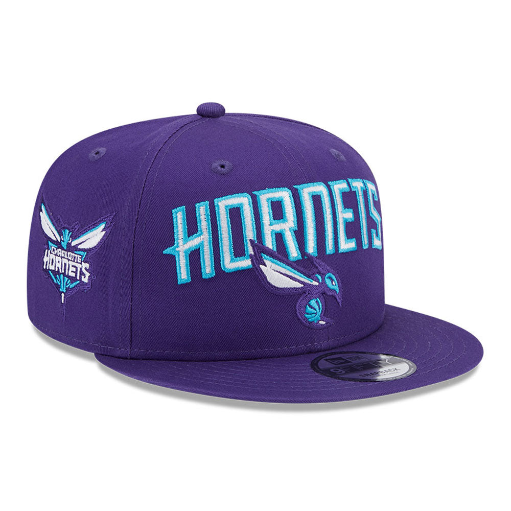 NEW ERA Charlotte Hornets NBA Patch Purple 9FIFTY Snapback Cap