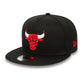 NEW ERA Chicago Bulls NBA Rear Logo Black 9FIFTY Snapback Cap