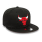 NEW ERA Chicago Bulls NBA Rear Logo Black 9FIFTY Snapback Cap