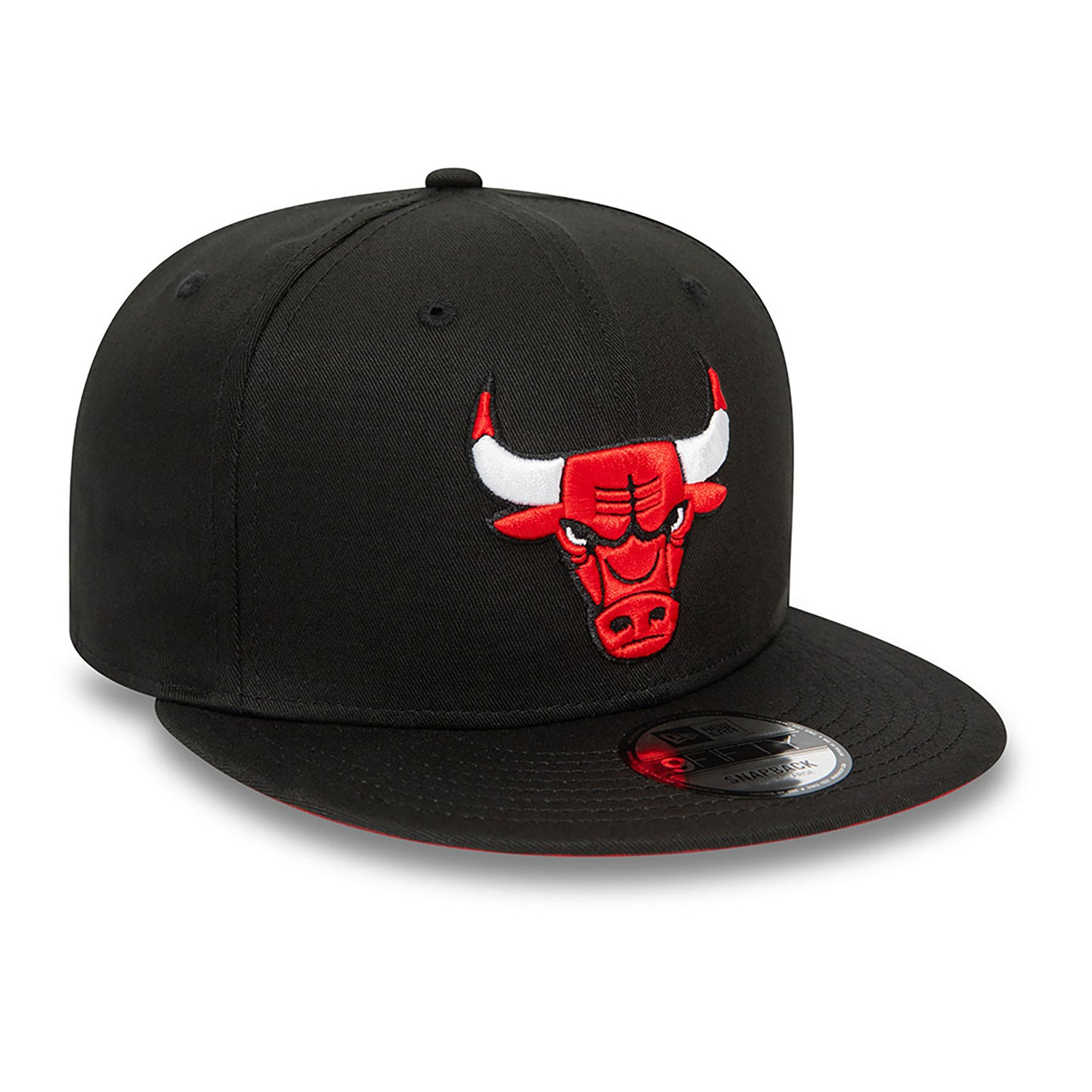 NEW ERA Chicago Bulls NBA Rear Logo Black 9FIFTY Snapback Cap