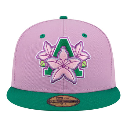 New Era Augusta GreenJackets Pink/Green Minor League Theme Nights 59FIFTY Fitted Hat