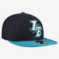 New Era Inland Empire 66ers New Era Navy/Green Authentic Collection 59FIFTY Fitted Hat