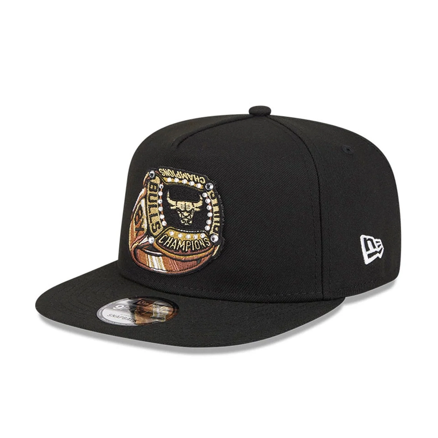 NEW ERA Chicago Bulls NBA Ring Black 9FIFTY A-Frame Snapback Adjustable Cap
