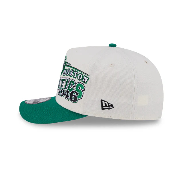 NEW ERA Boston Celtics NBA Classic White 9FIFTY A-Frame Snapback Adjustable Cap