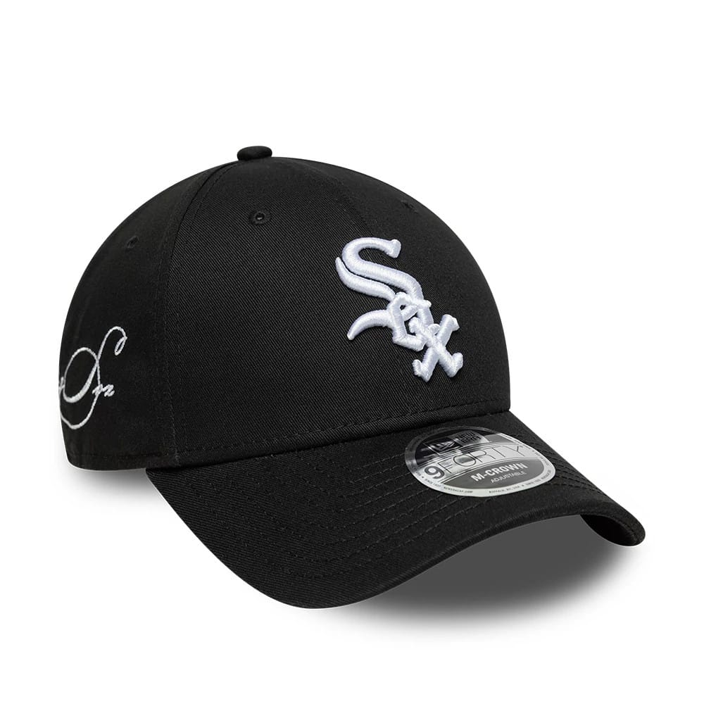 NEW ERA Chicago White Sox MLB Side Script Black 9FORTY M-Crown Adjustable Cap
