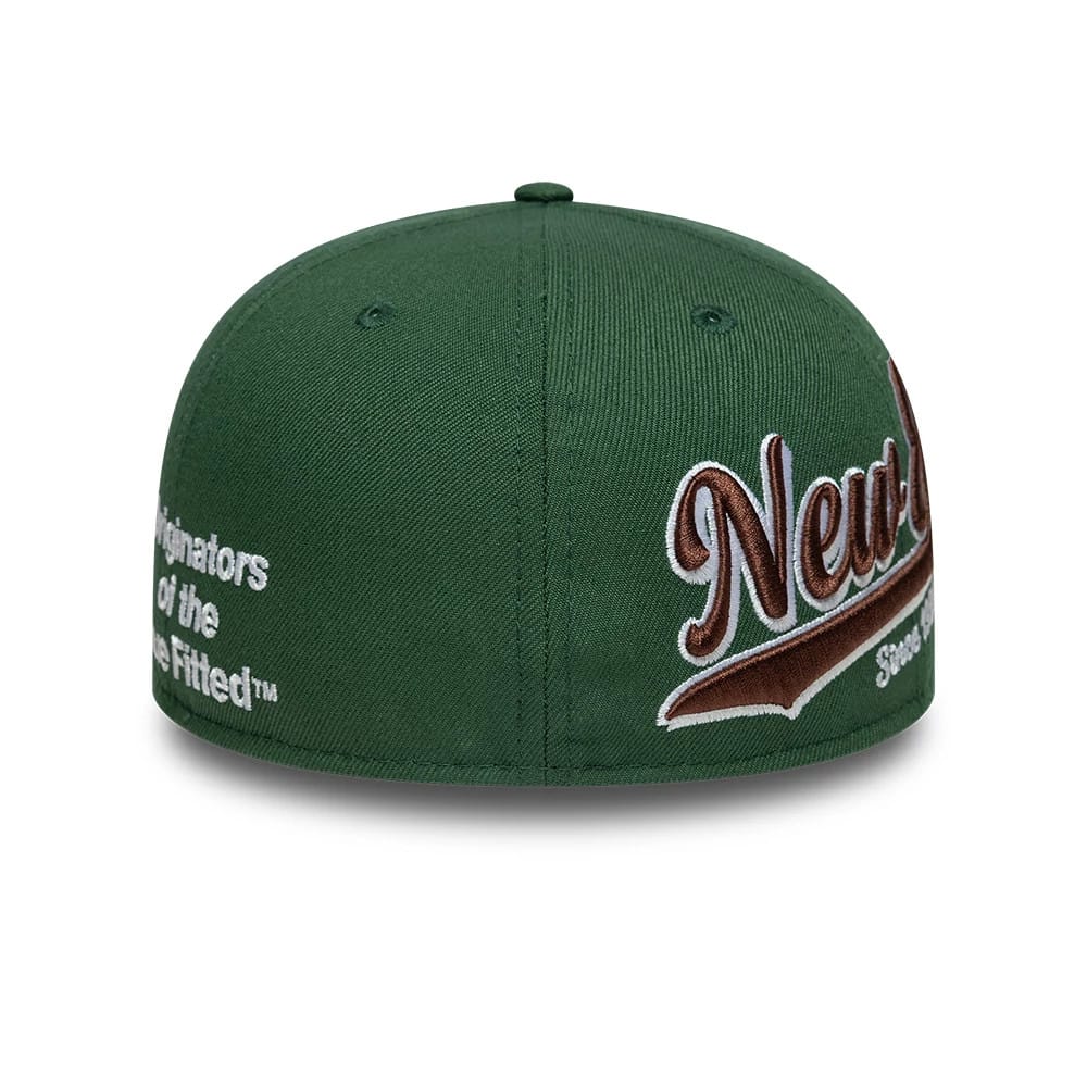 NEW ERA New Era Heritage Script Dark Green 59FIFTY Fitted Cap)