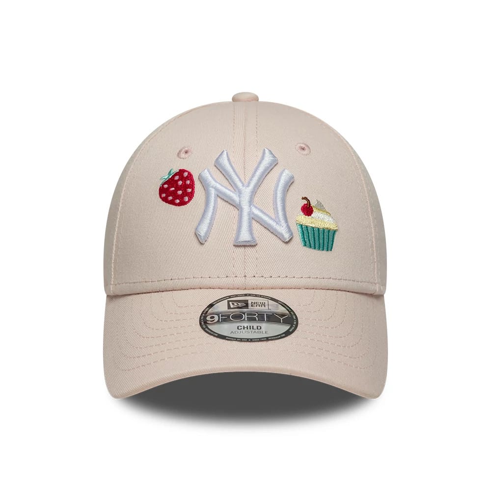NEW ERA New York Yankees Child MLB Food Icon Pastel Pink 9FORTY Adjustable Cap