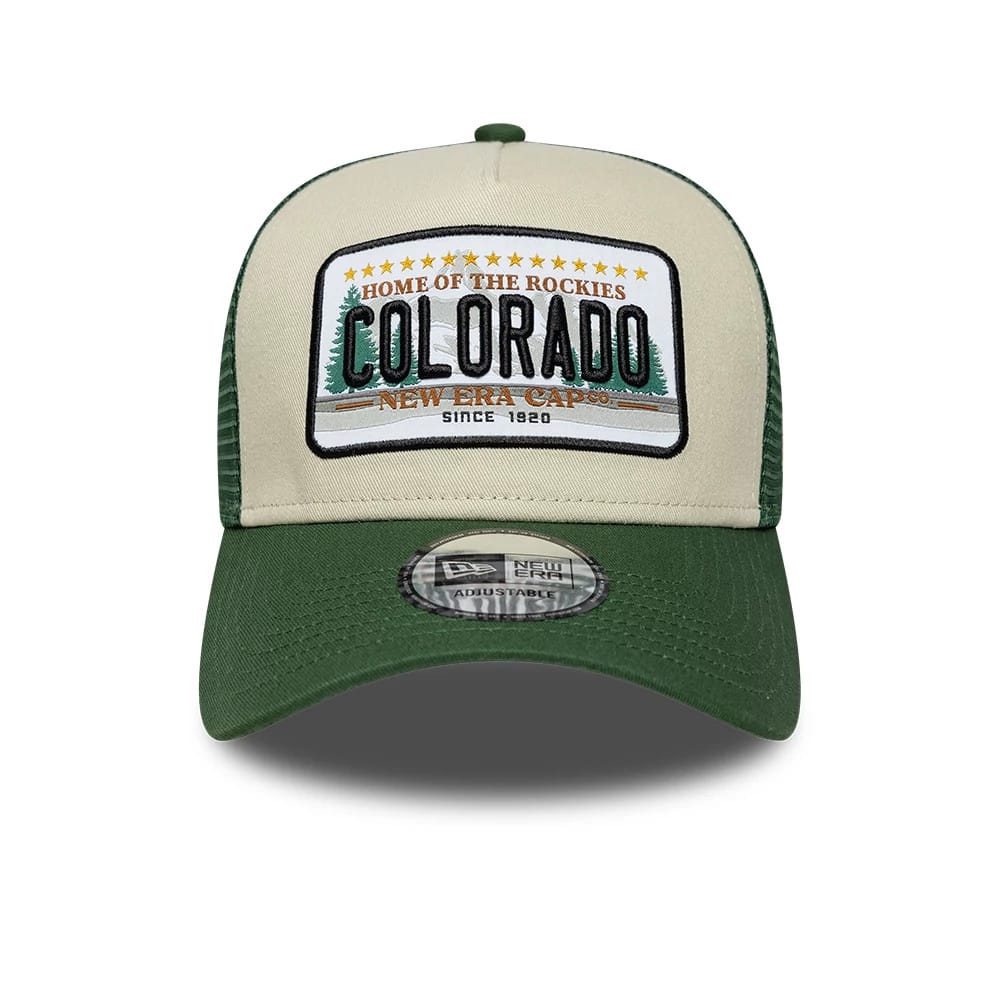 NEW ERA New Era Licence Plate Dark Green 9FORTY A-Frame Trucker Adjustable Cap