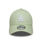 NEW ERA LA Dodgers MLB League Essential Pastel Green 9FORTY Adjustable Cap