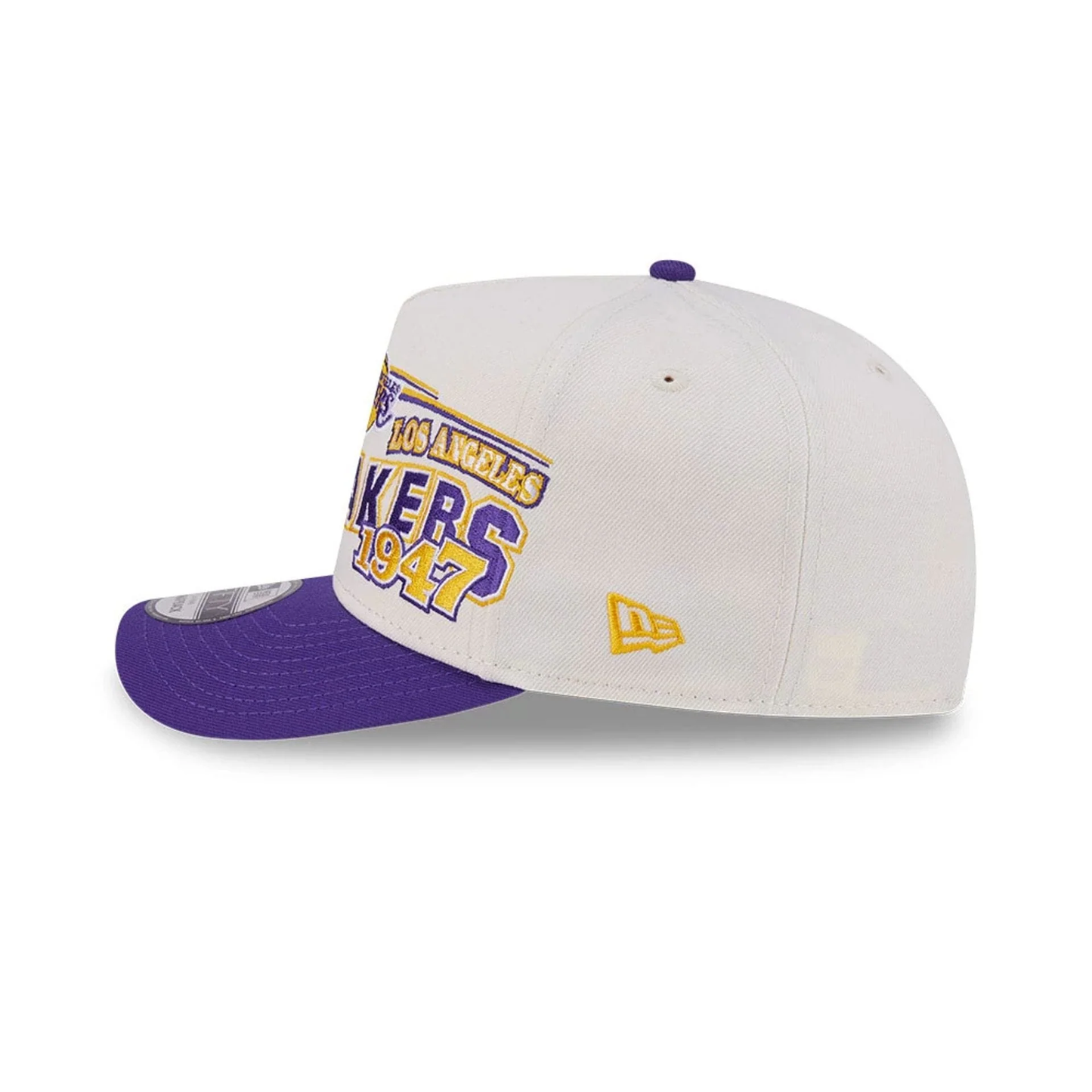 NEW ERA LA Lakers NBA Classic White 9FIFTY A-Frame Snapback Adjustable Cap