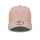 NEW ERA New York Yankees MLB Outline Pastel Pink 9FORTY E-Frame Trucker Adjustable Cap