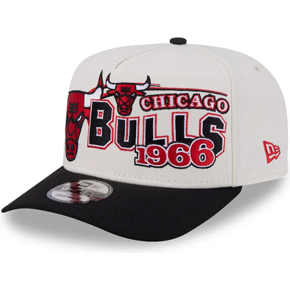 NEW ERA Chicago Bulls NBA Classic White 9FIFTY A-Frame Snapback Adjustable Cap