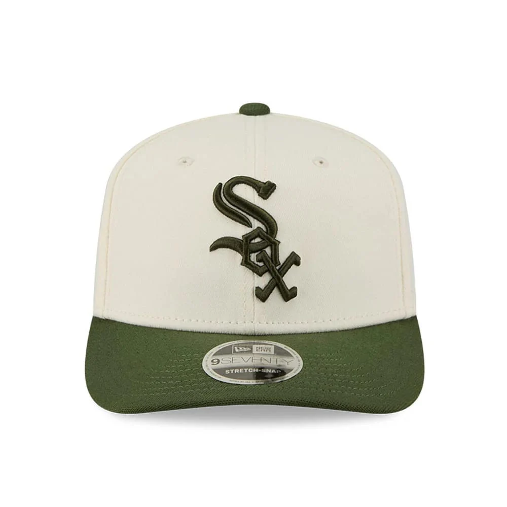 NEW ERA White Sox MLB Rifle Green 9SEVENTY Stretch Snap Adjustable Cap
