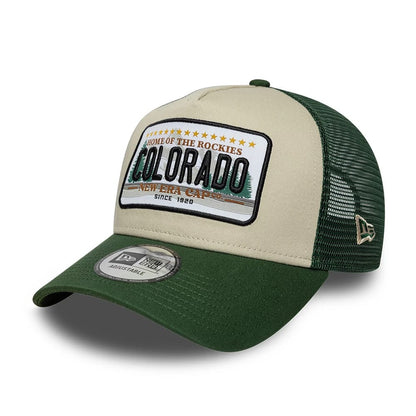 NEW ERA New Era Licence Plate Dark Green 9FORTY A-Frame Trucker Adjustable Cap