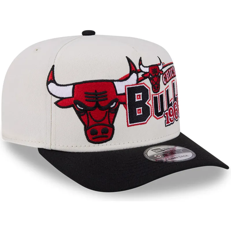 NEW ERA Chicago Bulls NBA Classic White 9FIFTY A-Frame Snapback Adjustable Cap