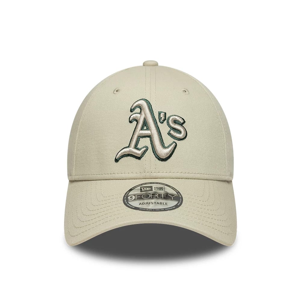 NEW ERA Athletics MLB Team Outline Cream 9FORTY Adjustable Cap