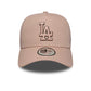 NEW ERA LA Dodgers MLB Outline Pastel Pink 9FORTY E-Frame Trucker Adjustable Cap