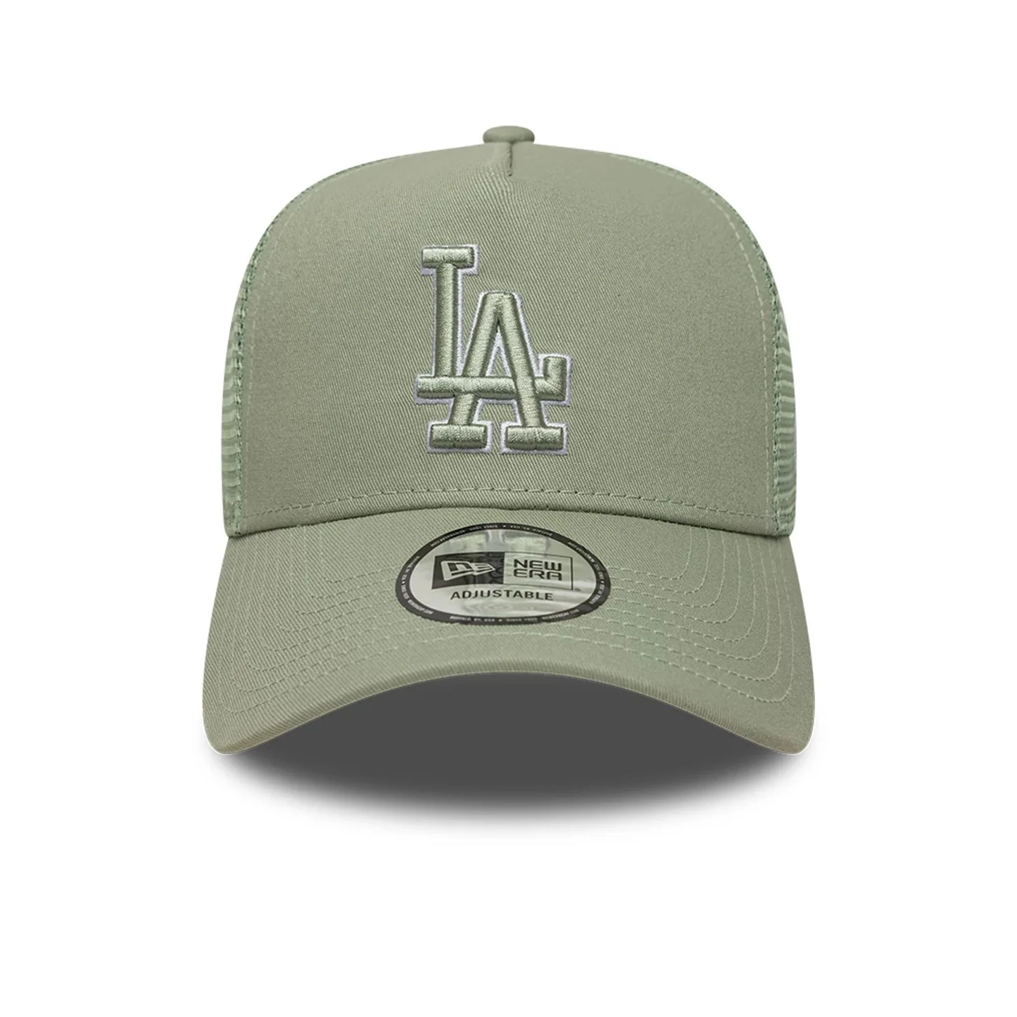 NEW ERA LA Dodgers MLB Outline Pastel Green 9FORTY E-Frame Trucker Adjustable Cap