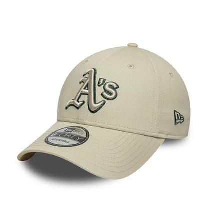NEW ERA Athletics MLB Team Outline Cream 9FORTY Adjustable Cap