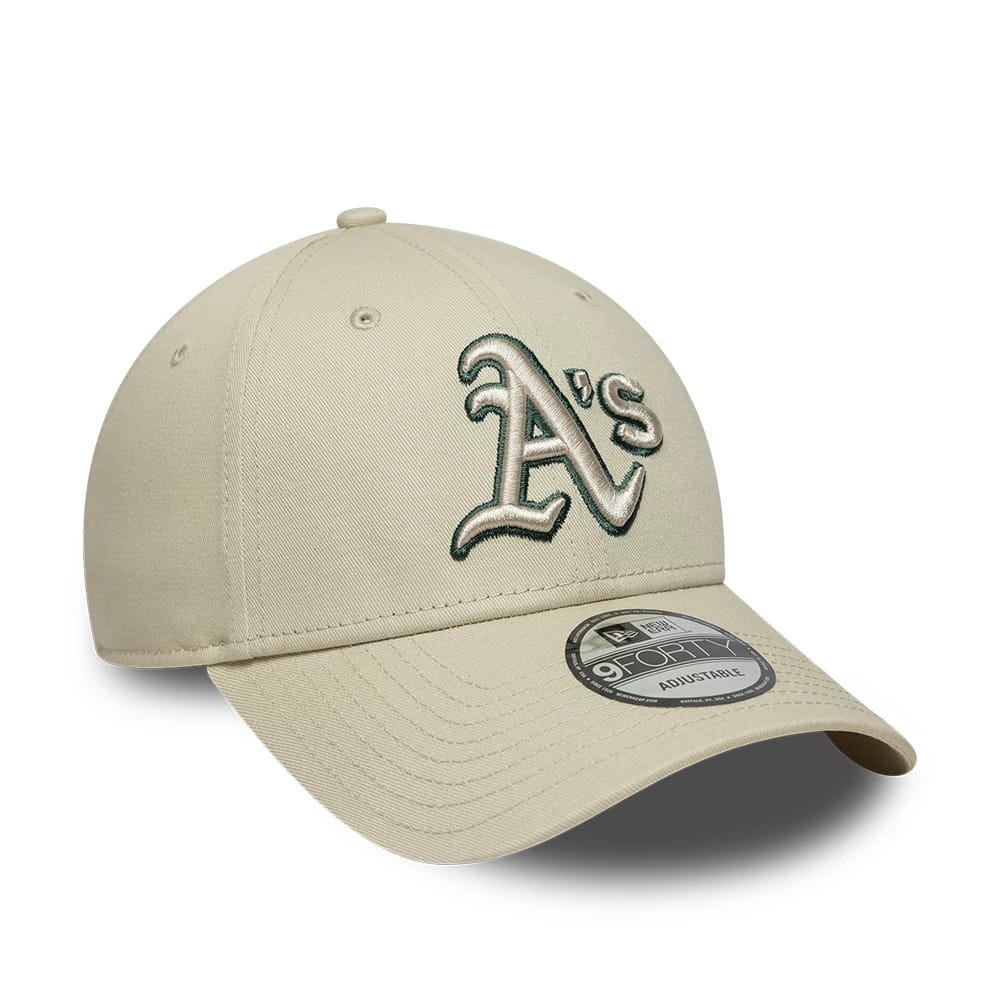 NEW ERA Athletics MLB Team Outline Cream 9FORTY Adjustable Cap