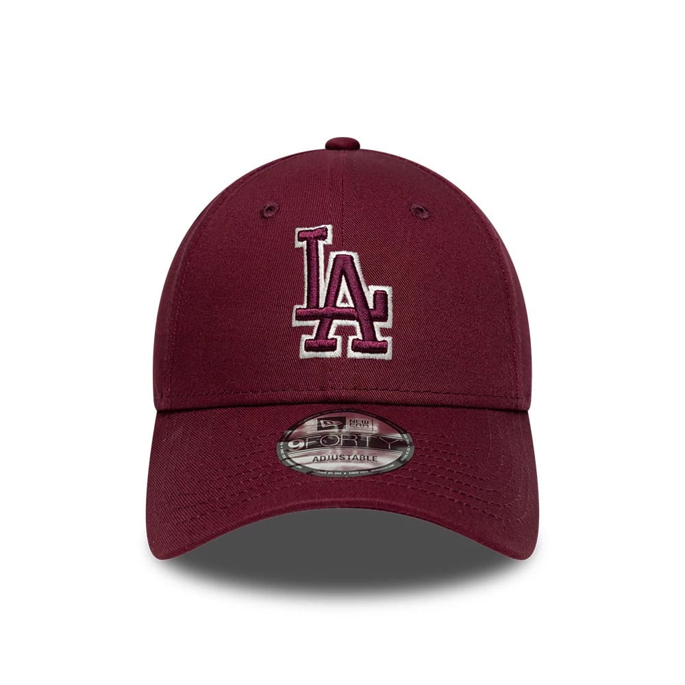 NEW ERA LA Dodgers MLB Team Outline Dark Red 9FORTY Adjustable Cap