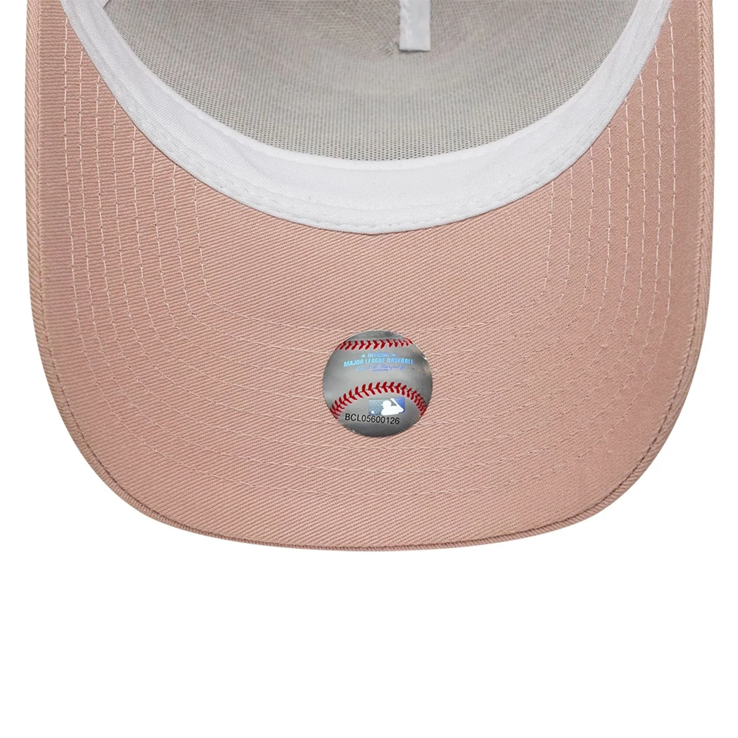NEW ERA New York Yankees MLB Outline Pastel Pink 9FORTY E-Frame Trucker Adjustable Cap