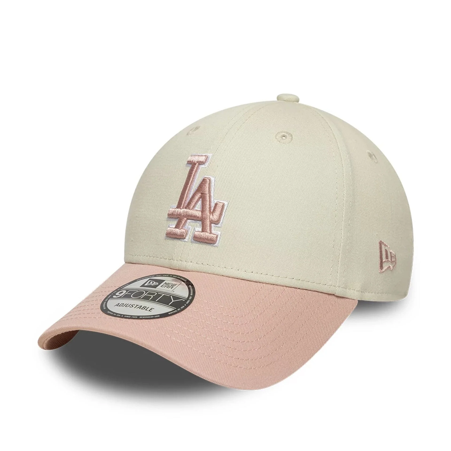 NEW ERA LA Dodgers MLB World Series Patch Light Beige 9FORTY Adjustable Cap
