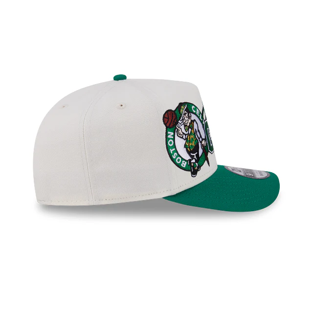 NEW ERA Boston Celtics NBA Classic White 9FIFTY A-Frame Snapback Adjustable Cap