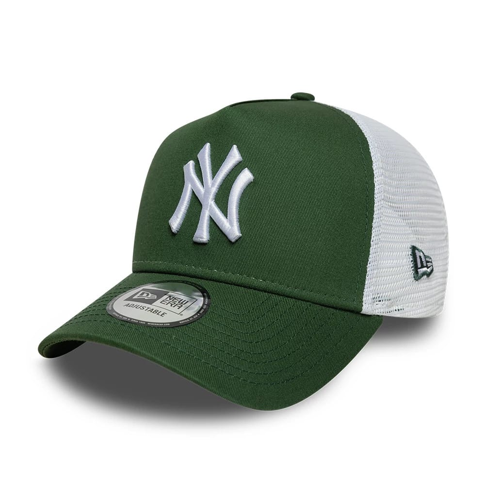 NEW ERA Yankees MLB League Essential Dark Green 9FORTY A-Frame Trucker Adjustable Cap