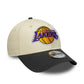 NEW ERA LA Lakers NBA Colourblock Cream & Black 9FORTY Adjustable Cap