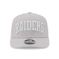 NEW ERA Las Vegas Raiders NFL Script Grey 9SEVENTY Stretch Snap Adjustable Cap