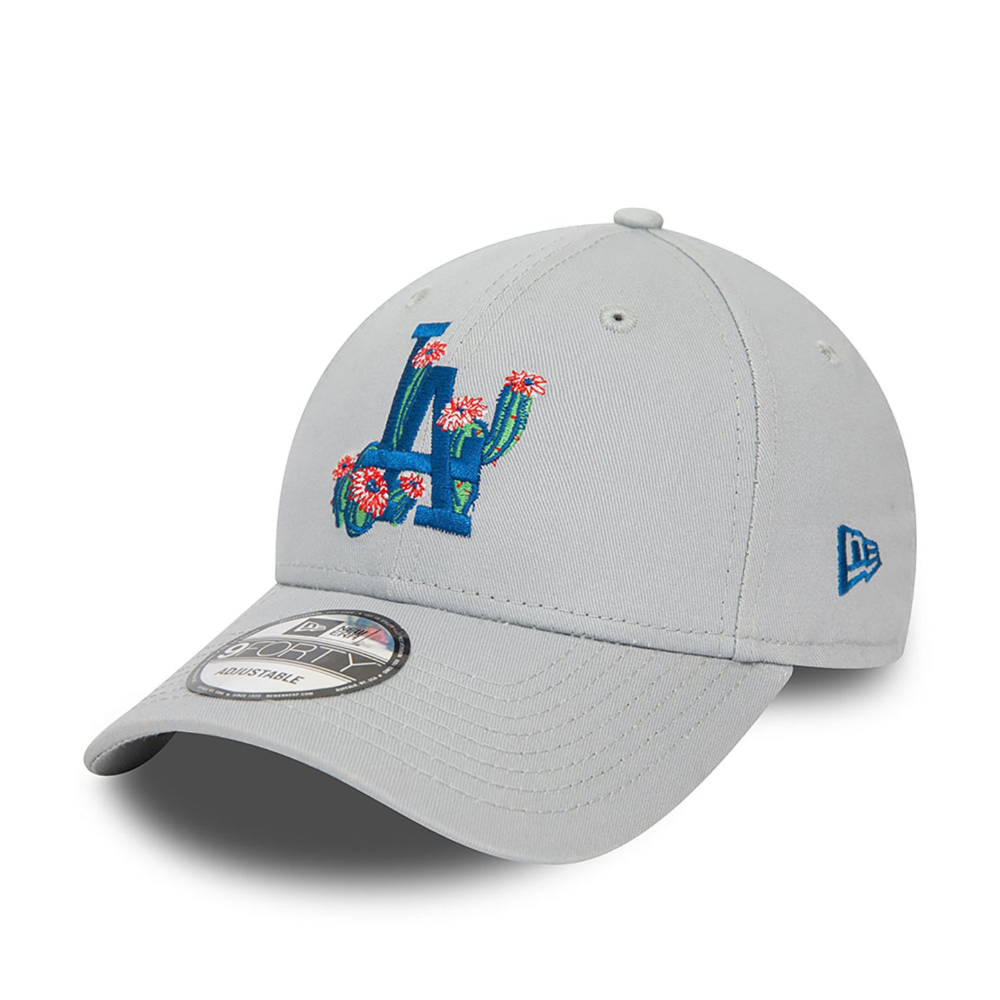 NEW ERA LA Dodgers Flower Icon Grey 9FORTY Adjustable Cap