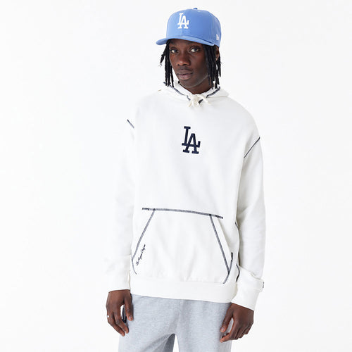 NEW ERA LA Dodgers MLB World Series Off White Oversized Pullover Hoodie
