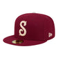New Era Hub City Spartanburgers Dark Red Minor League Theme Nights 59FIFTY Fitted Hat