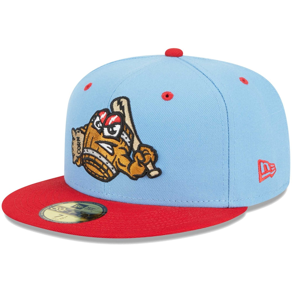 New Era Louisville Bats Light Blue Theme Nights Louisville Mashers 59FIFTY Fitted Hat