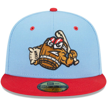 New Era Louisville Bats Light Blue Theme Nights Louisville Mashers 59FIFTY Fitted Hat