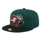 New Era Hickory Crawdads Dark Green Theme Nights 59FIFTY Fitted Hat