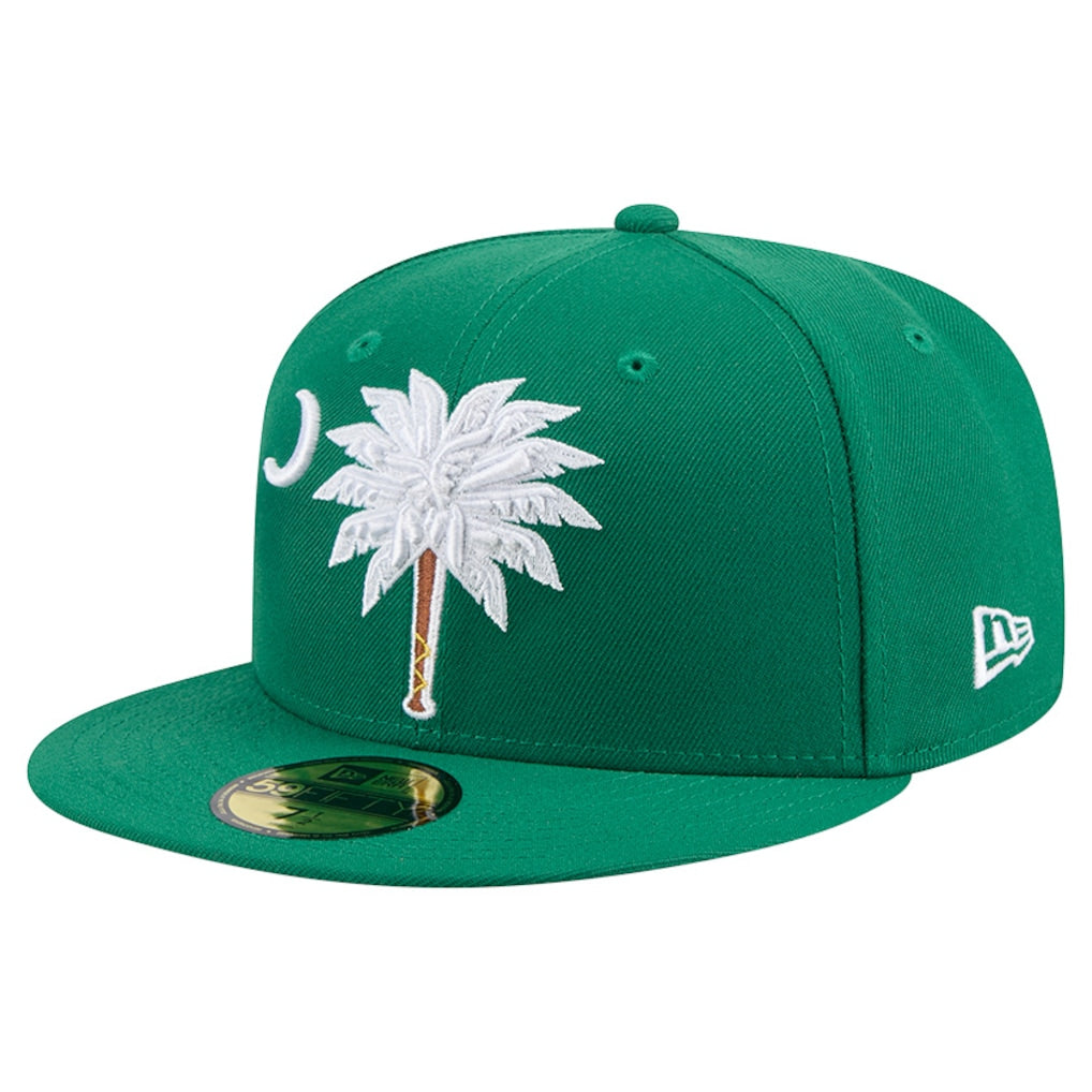 New Era Myrtle Beach Pelicans Green Theme Nights 59FIFTY Fitted Hat