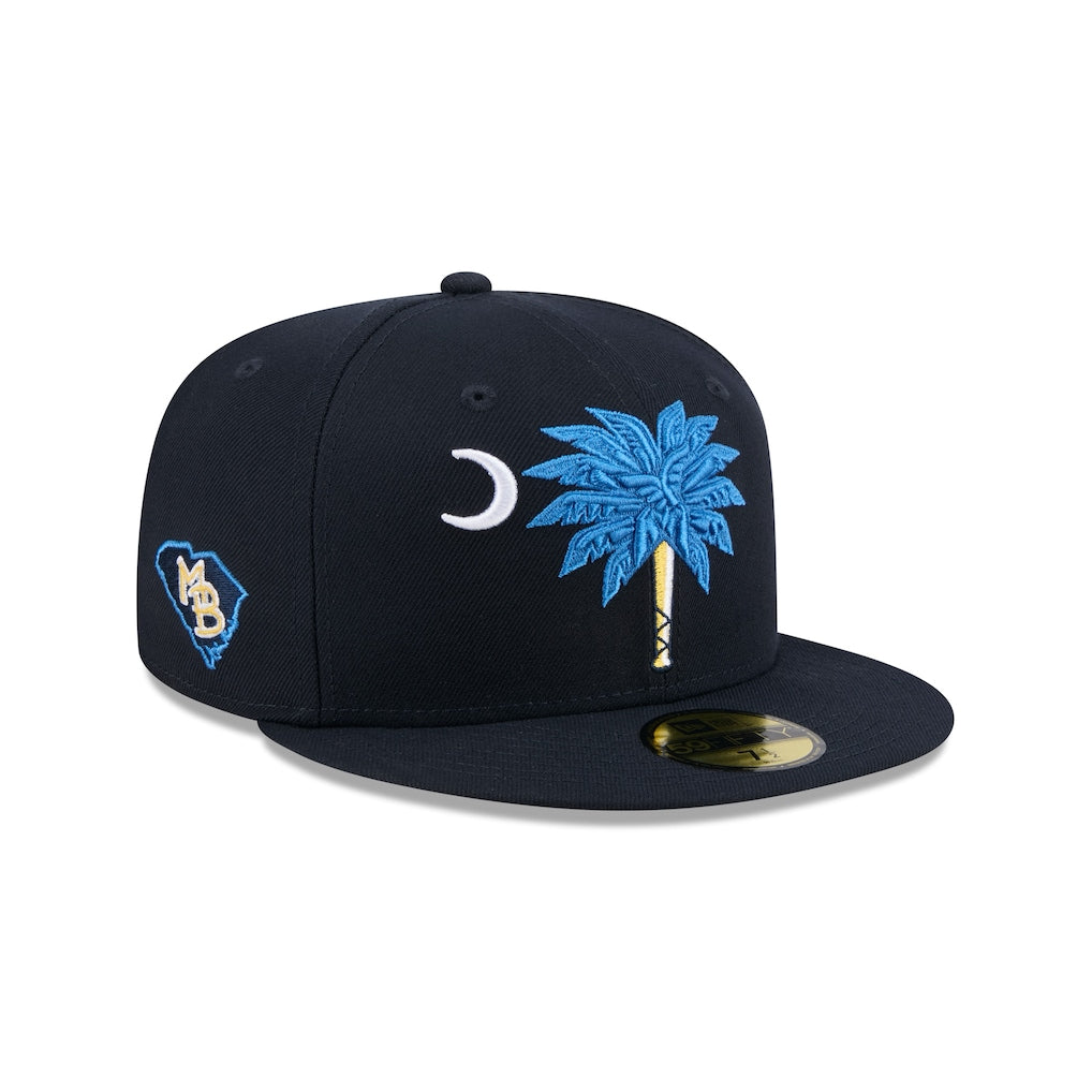 New Era Myrtle Beach Pelicans Navy Theme Nights 59FIFTY Fitted Hat