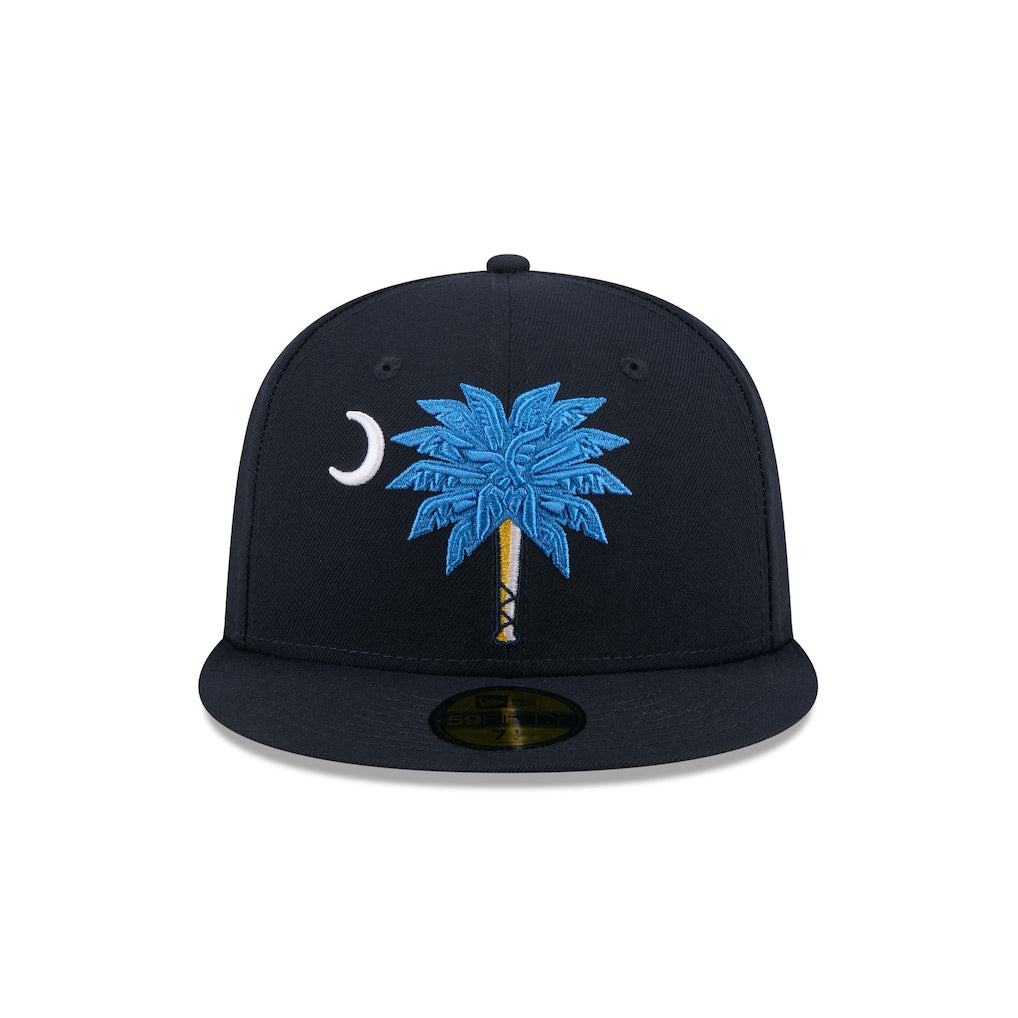 New Era Myrtle Beach Pelicans Navy Theme Nights 59FIFTY Fitted Hat