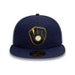 NEW ERA Milwaukee Brewers Authentic On Field Navy 59FIFTY Fitted Cap