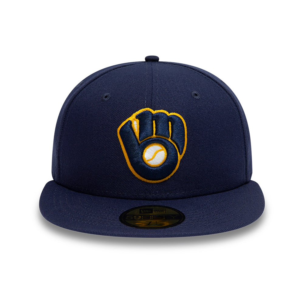 NEW ERA Milwaukee Brewers Authentic On Field Navy 59FIFTY Fitted Cap