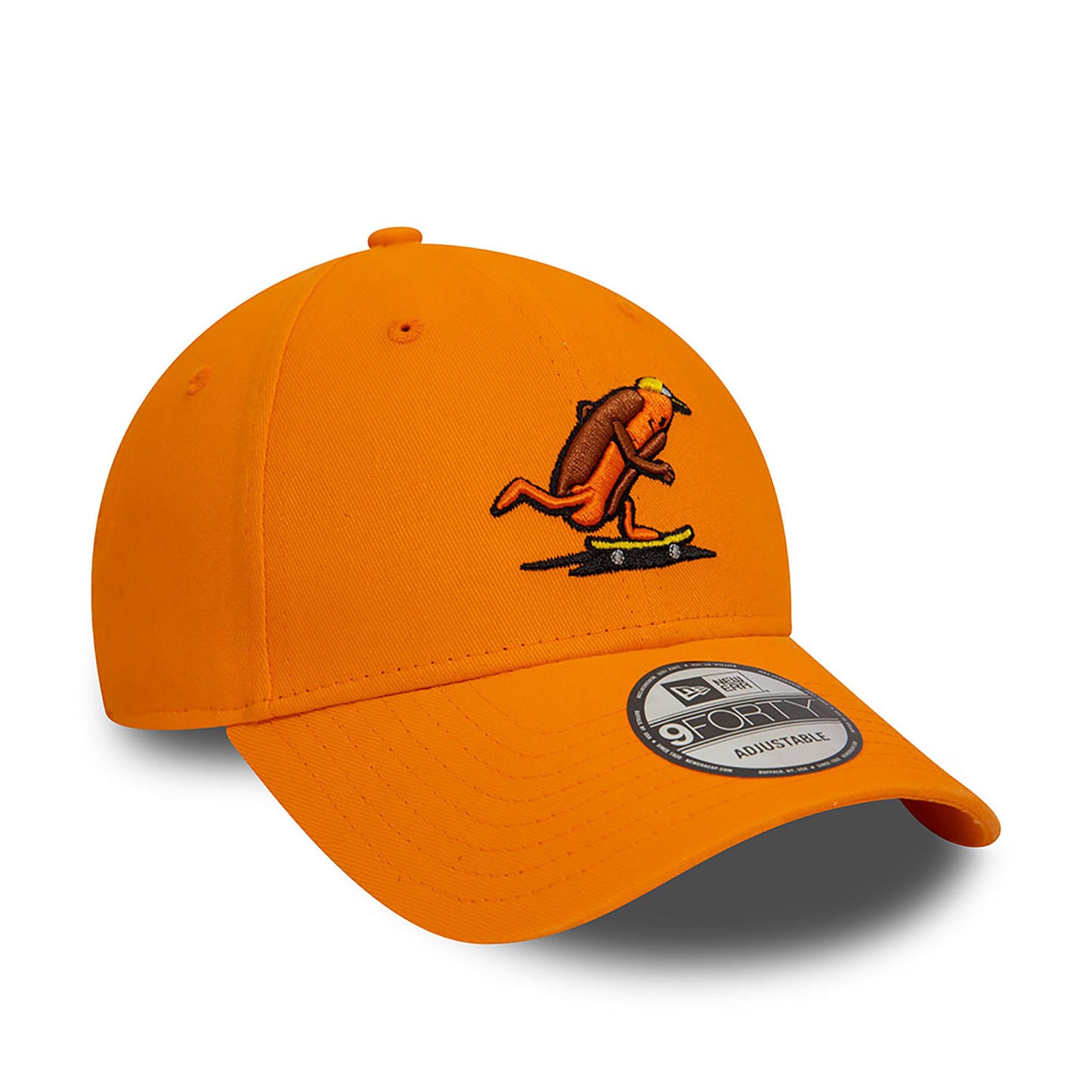 NEW ERA Skateboarding Hot Dog Character Orange 9FORTY Adjustable Cap