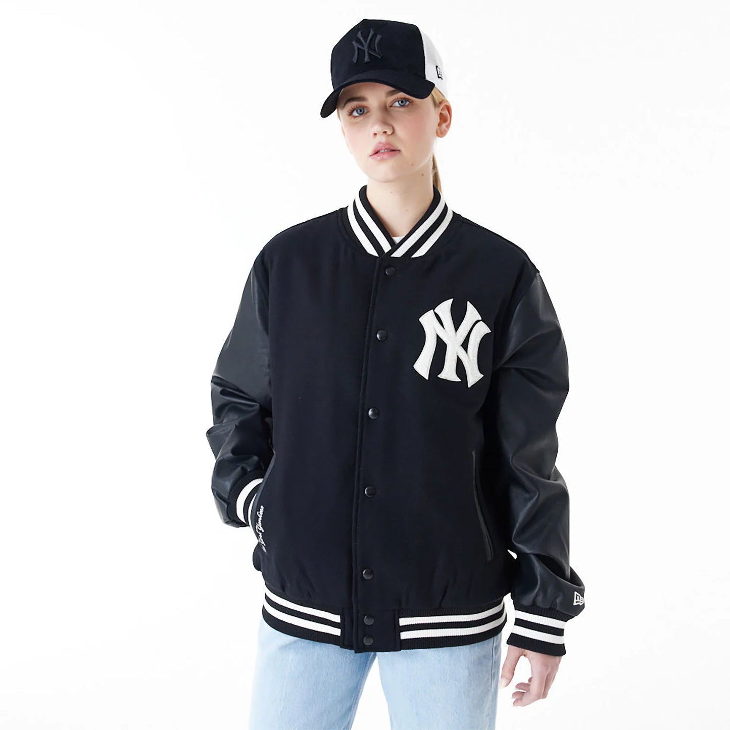 NEW ERA New York Yankees MLB World Series Black Varsity Jacket