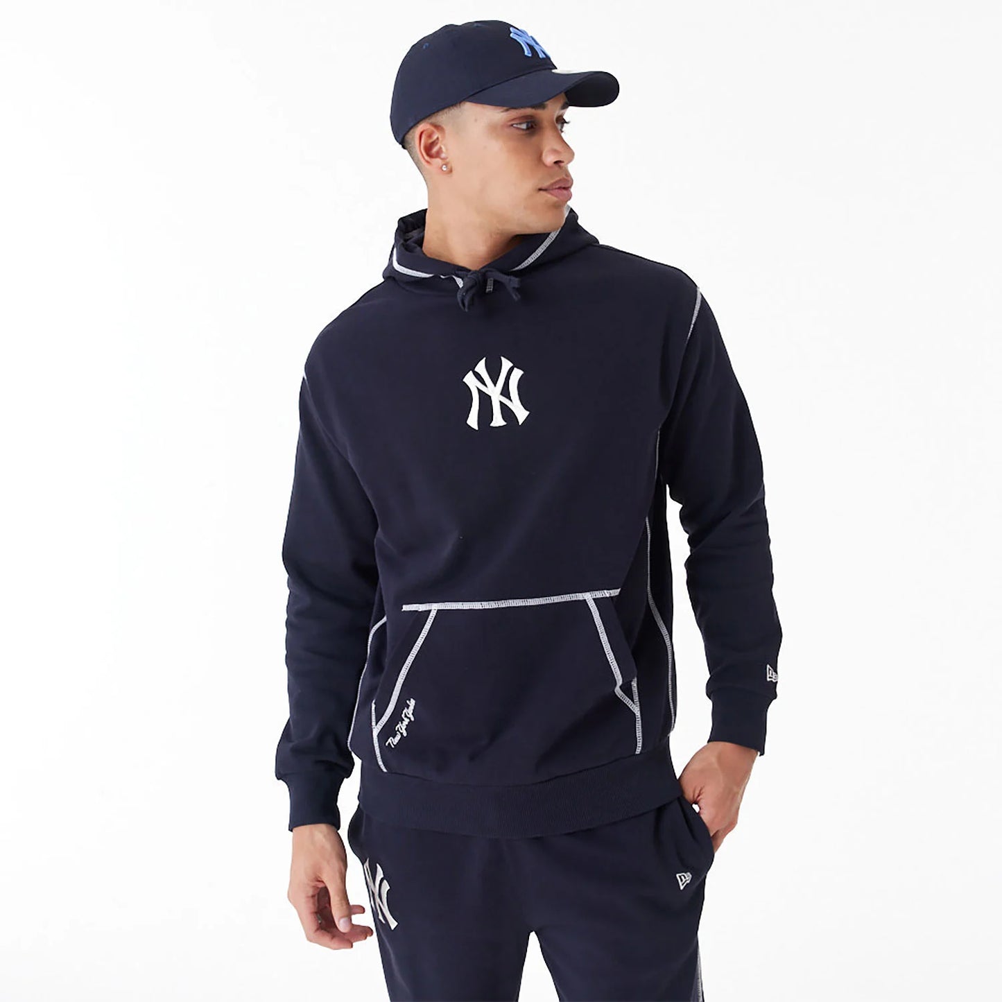 NEW ERA New York Yankees MLB World Series Navy Oversized Pullover Hoodie