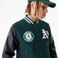 NEW ERA Oakland Athletics MLB Large Logo Dark Green Varsity Jacket