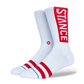 STANCE OG Crew Sock White Red