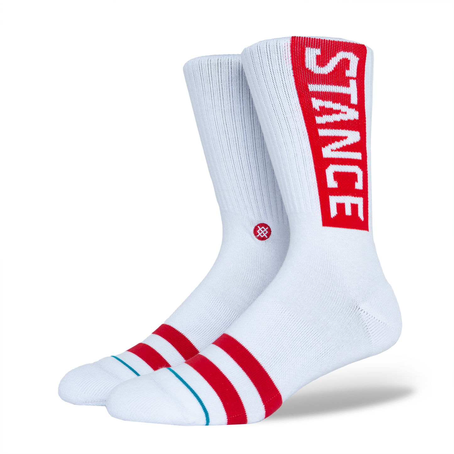 STANCE OG Crew Sock White Red