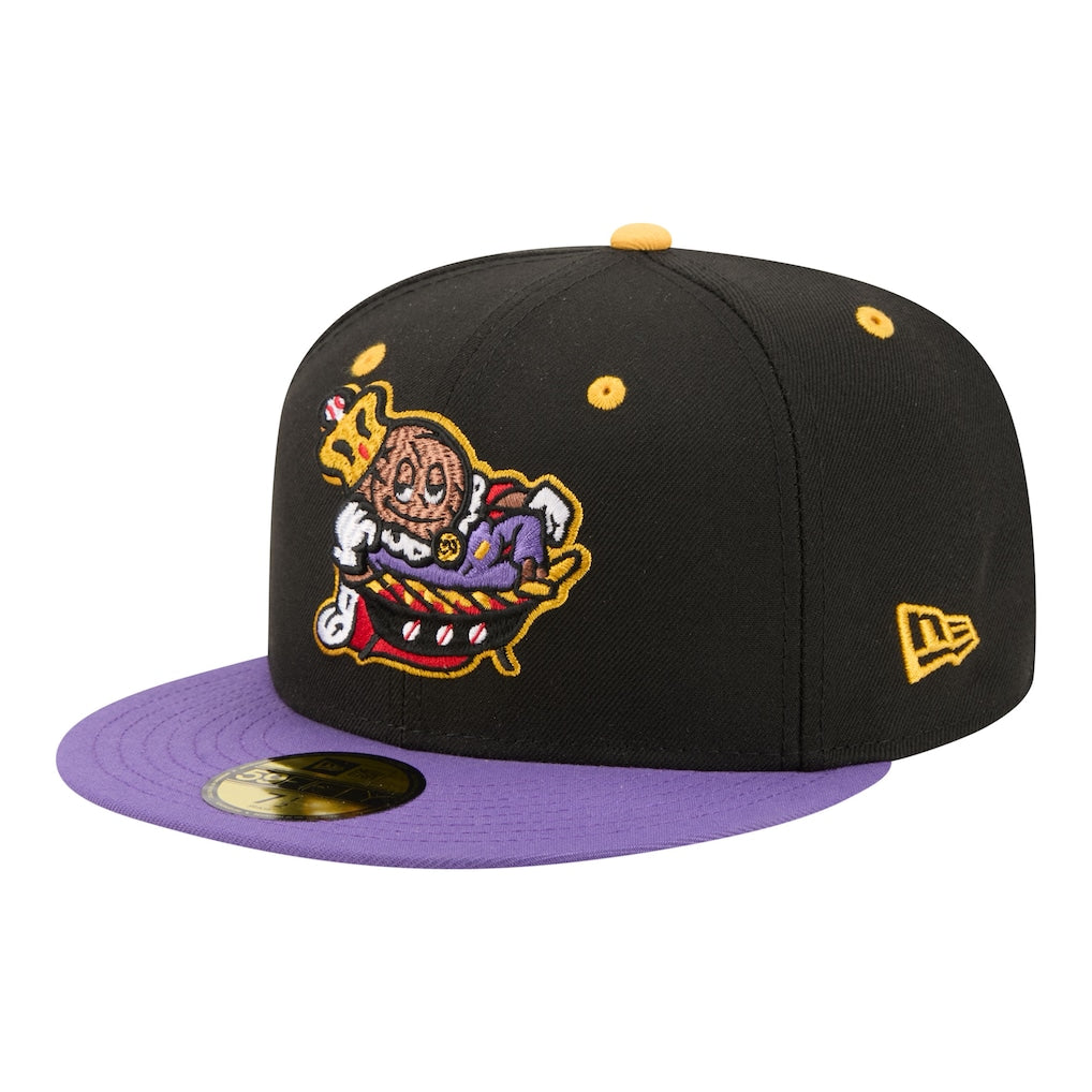 New Era Visalia Rawhide Black/Purple Minor League Theme Nights 59FIFTY Fitted Hat