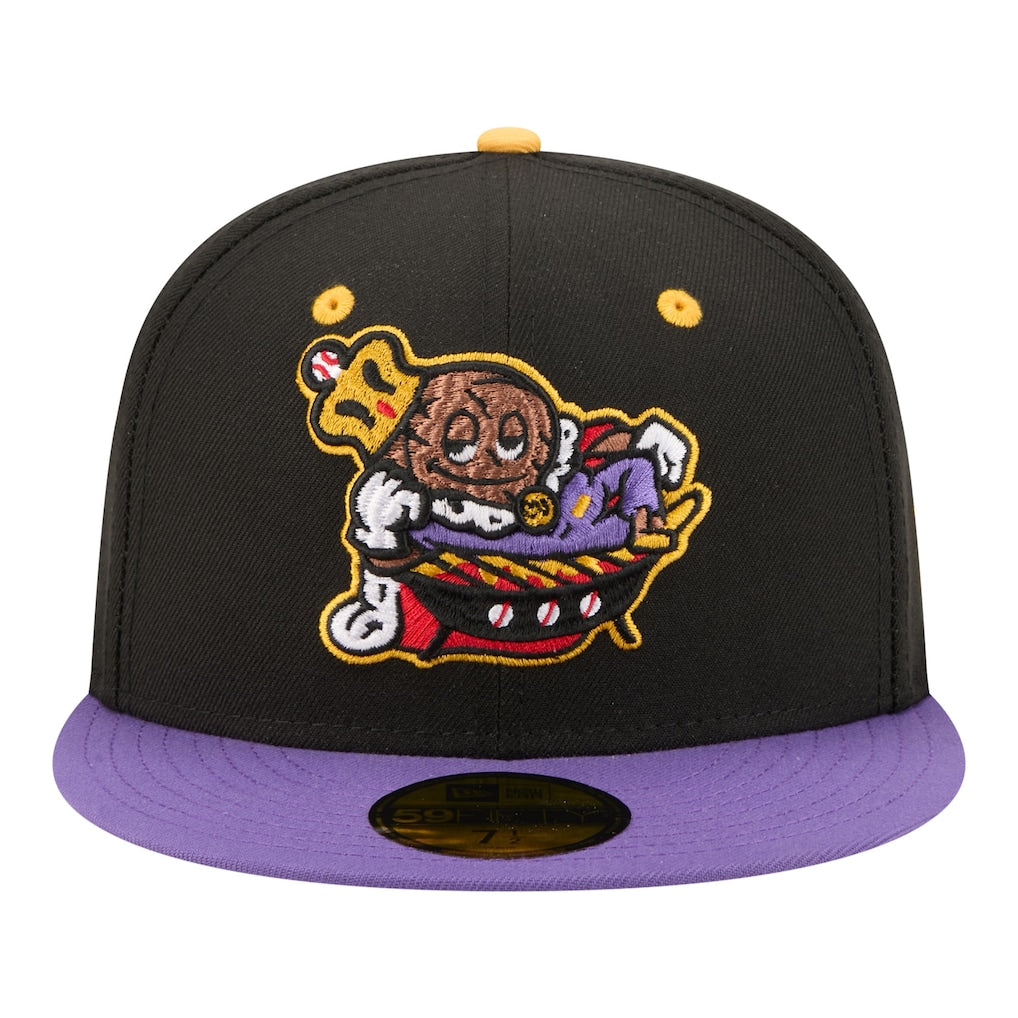 New Era Visalia Rawhide Black/Purple Minor League Theme Nights 59FIFTY Fitted Hat